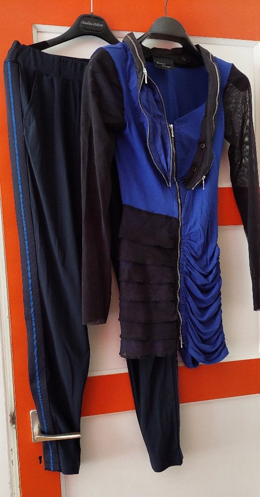 Bijzonder setje broek met apart truitje ZAEK, Kostuum of Pak, Studio Anneloes, Blauw, Ophalen of Verzenden