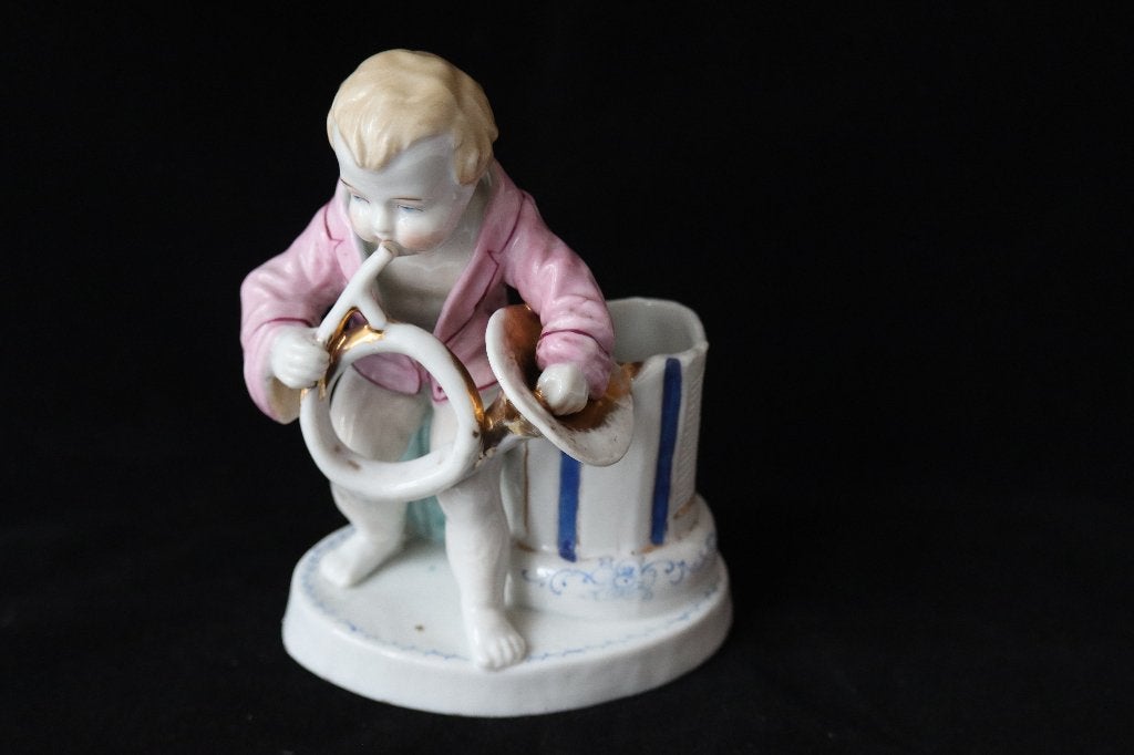 Antieke Duitse porseleinen figurine/luciferhouder c 1930, Antiek en Kunst, Ophalen of Verzenden