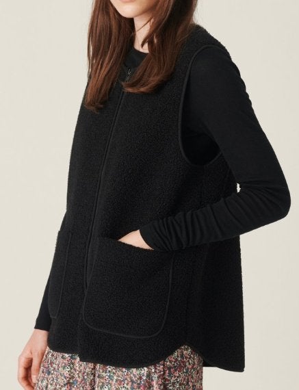 Teddybeer zwart vest van MSCH Copenhage M, Maat 38/40 (M), Msch Copenhagen, Zwart, Ophalen of Verzenden