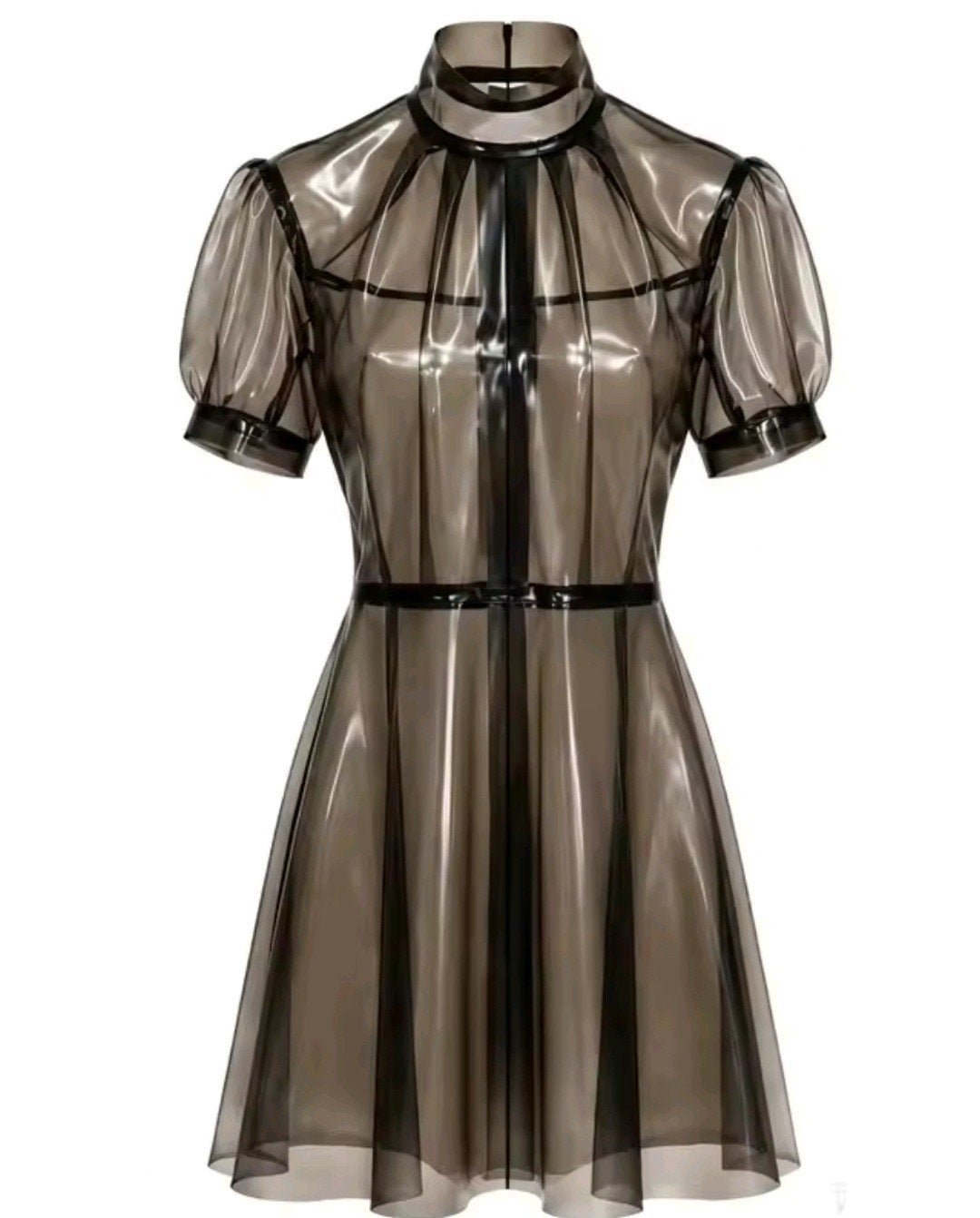 Prachtige Gladde Latex Jurk, ook Plus Size, tm 6XL, Verzenden, Nieuw, Boven de knie