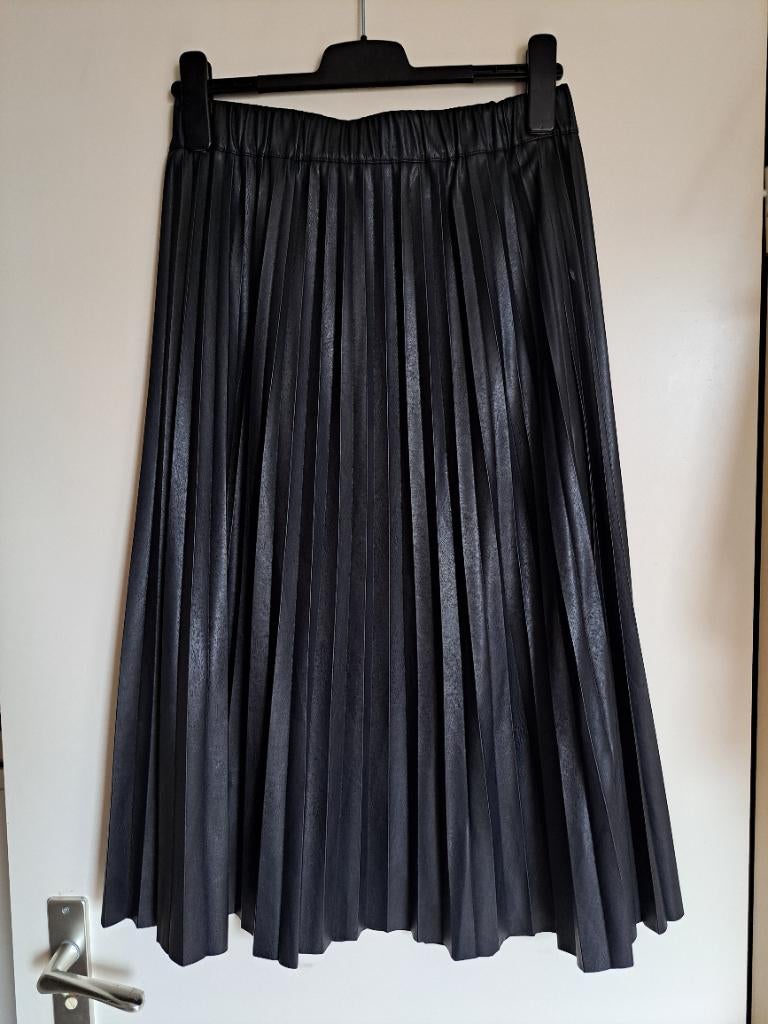 Lange Plisse Rok - maat 38/40, Maat 38/40 (M), Zwart, Ophalen of Verzenden, Zo goed als nieuw