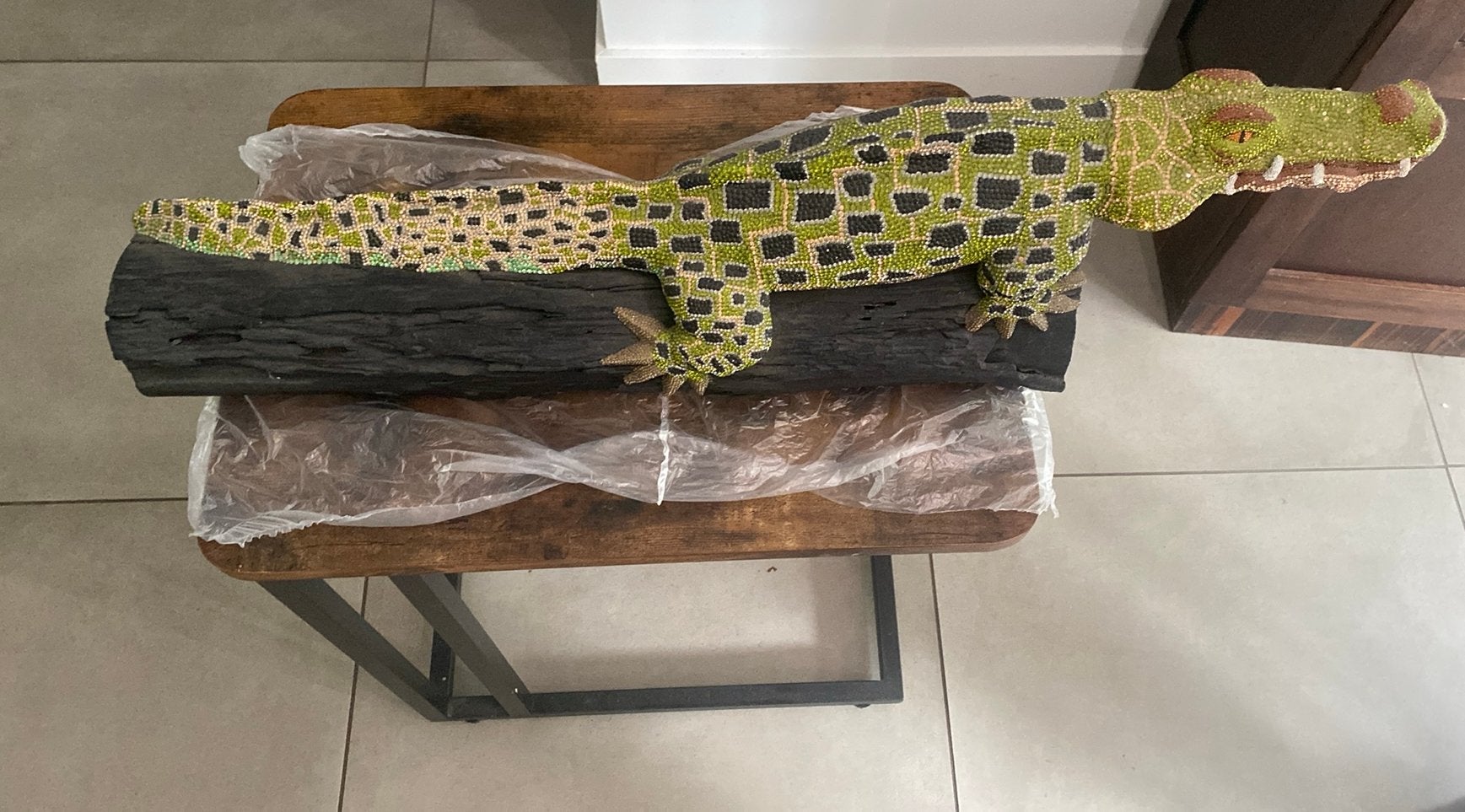 Aligator beeld met swarovski stenen., Amfibie, 0 tot 2 jaar