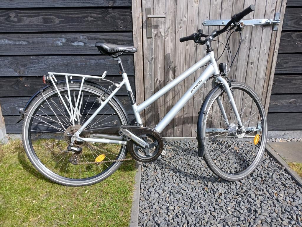 Sportieve damesfiets maat M - Zilvergrijs, Fietsen en Brommers, Fietsen | Dames | Sportfietsen en Toerfietsen, Overige merken