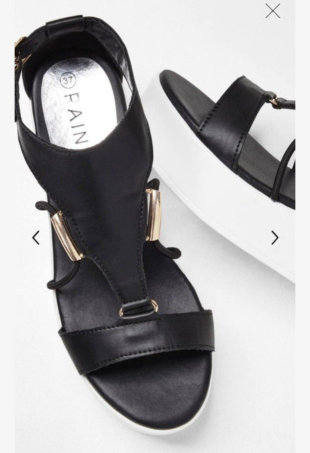 Nieuw ☀️ Dames 39🌸  Zomer Sandaal zwart- wit, Kleding | Dames, Schoenen, Bonprix, Zwart, Nieuw, Sandalen of Muiltjes