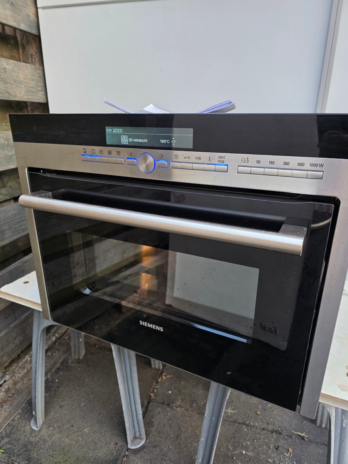 Siemens Inbouw Combi-magnetron Zelfreiniging 45x60 cm, Witgoed en Apparatuur, Minder dan 45 cm, Gebruikt, 60 cm of meer, Siemens