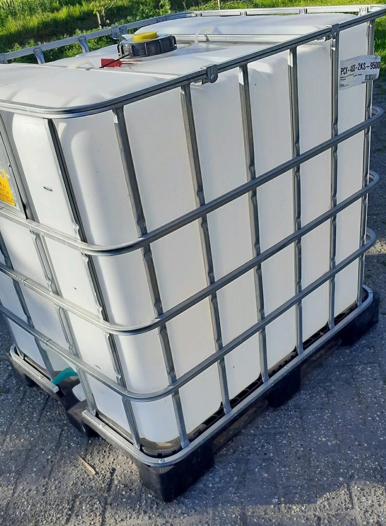 IBC regenton 1000 liter kunststof pallet, Ophalen, Gebruikt