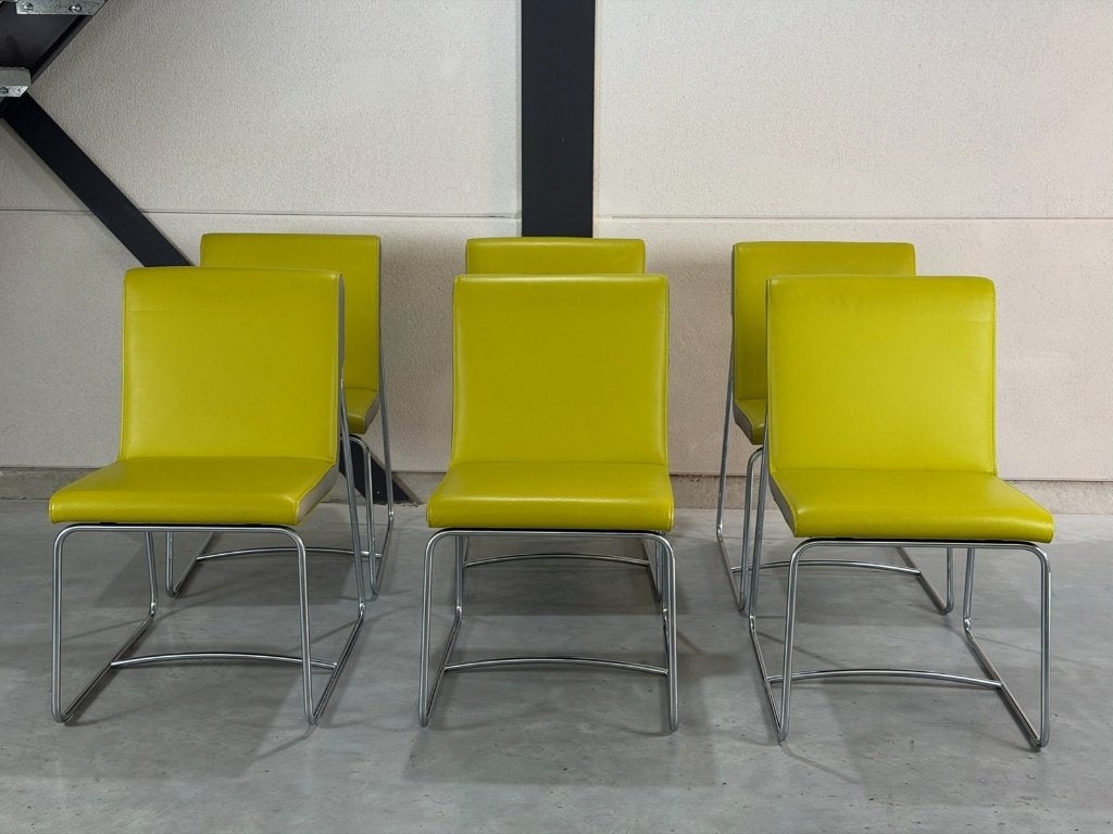 6 Leolux Spring eetkamerstoelen - nieuwstaat, Ophalen, Info@leolux.nl, Zo goed als nieuw, Leolux Furniture Group
