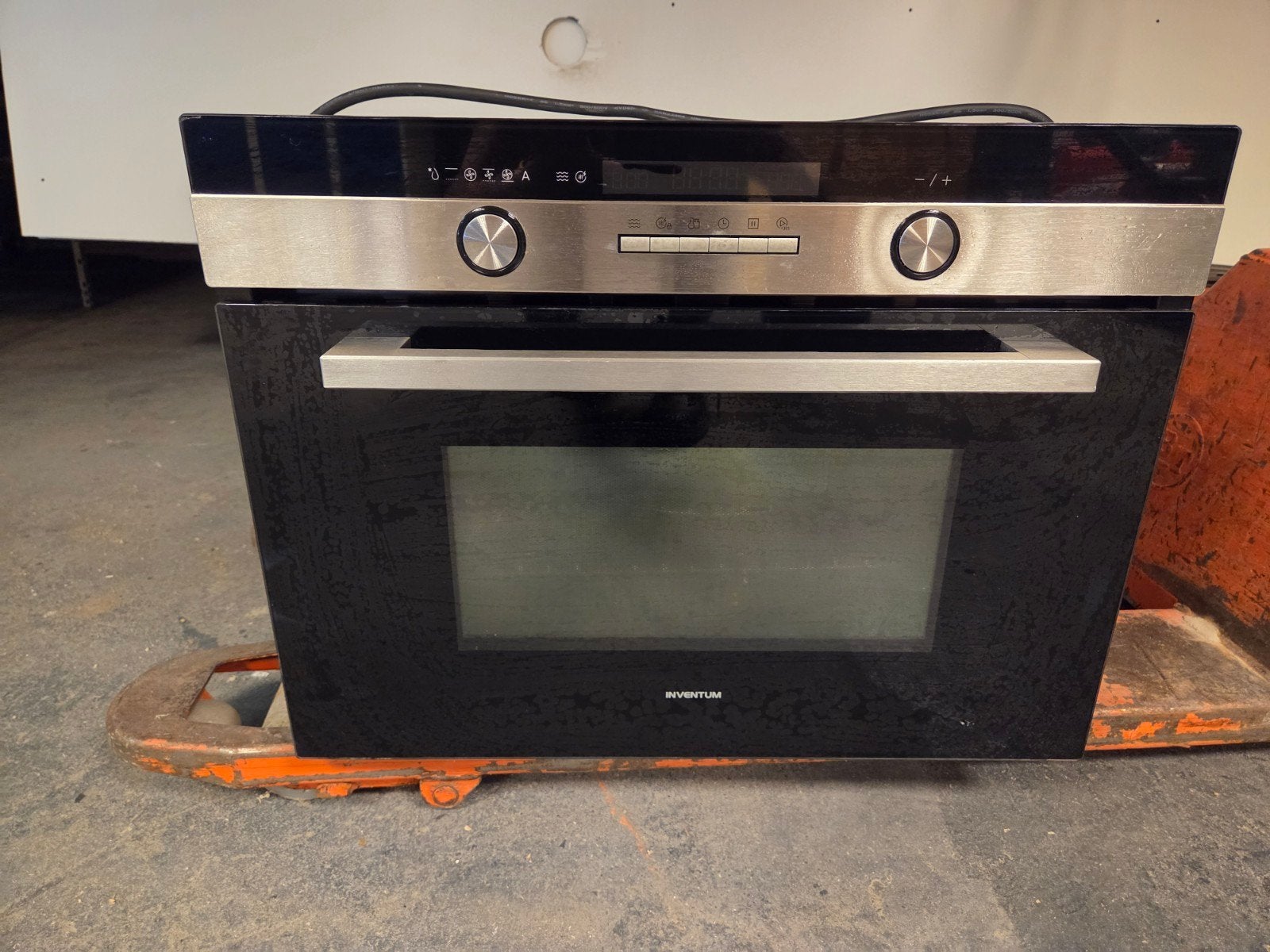 Inventum combi inbouw oven/magnetron 45 cm hoog, Ophalen, Combimagnetron, Gebruikt, Hete lucht