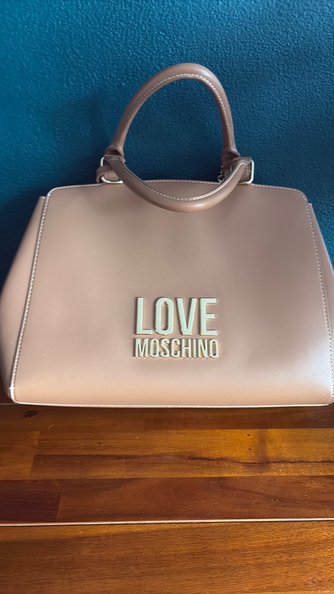 Bruine schoudertas Love Moschino, Ophalen of Verzenden, Gebruikt, Bruin, Schoudertasje