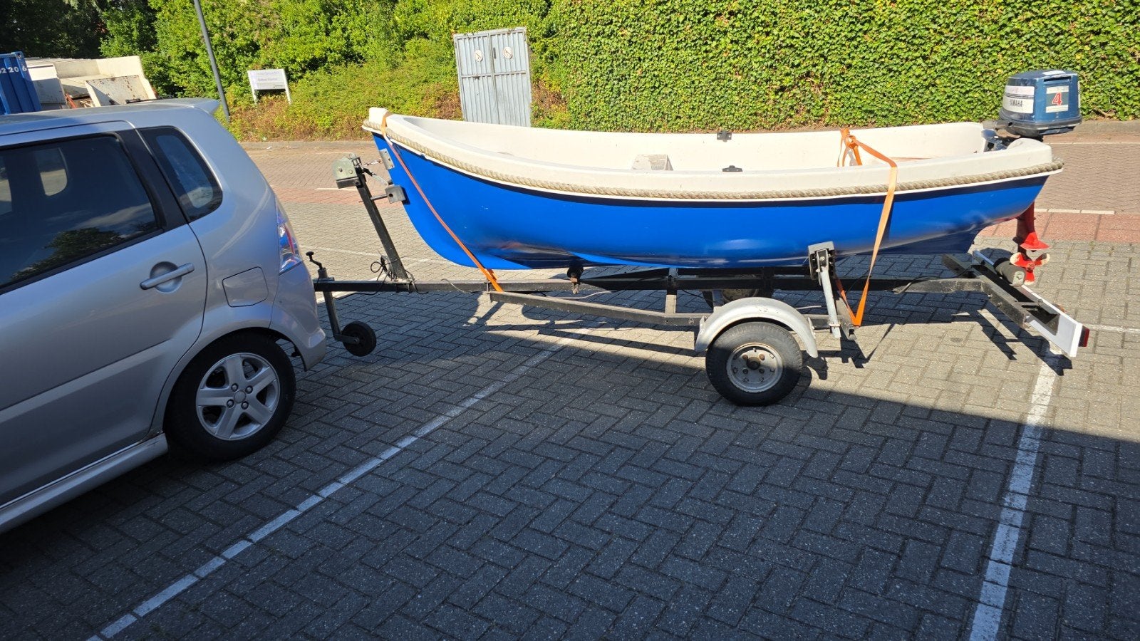 Bootje met trailer (zonder motor) - 3m x 1.40m, Watersport en Boten, Rubberboten, Ophalen of Verzenden