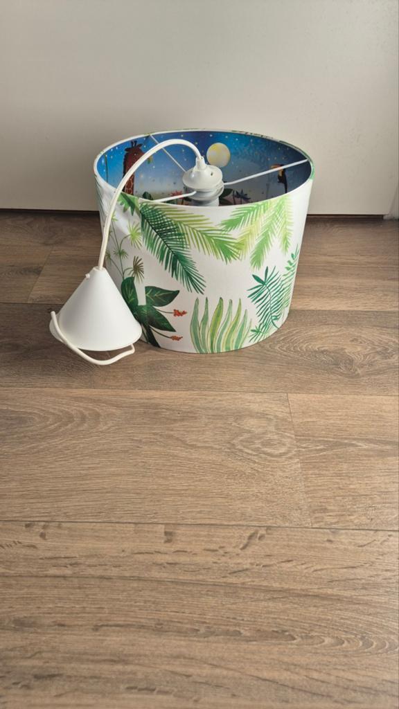 Kinderlampenkap Jungle Dieren - Zo goed als nieuw, Rond, Ophalen of Verzenden, Zo goed als nieuw, Groen