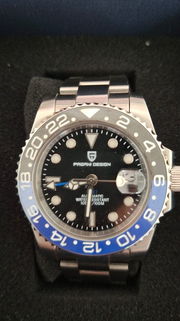 Te koop pagani design gmt, Overige merken, Staal, Staal, Polshorloge