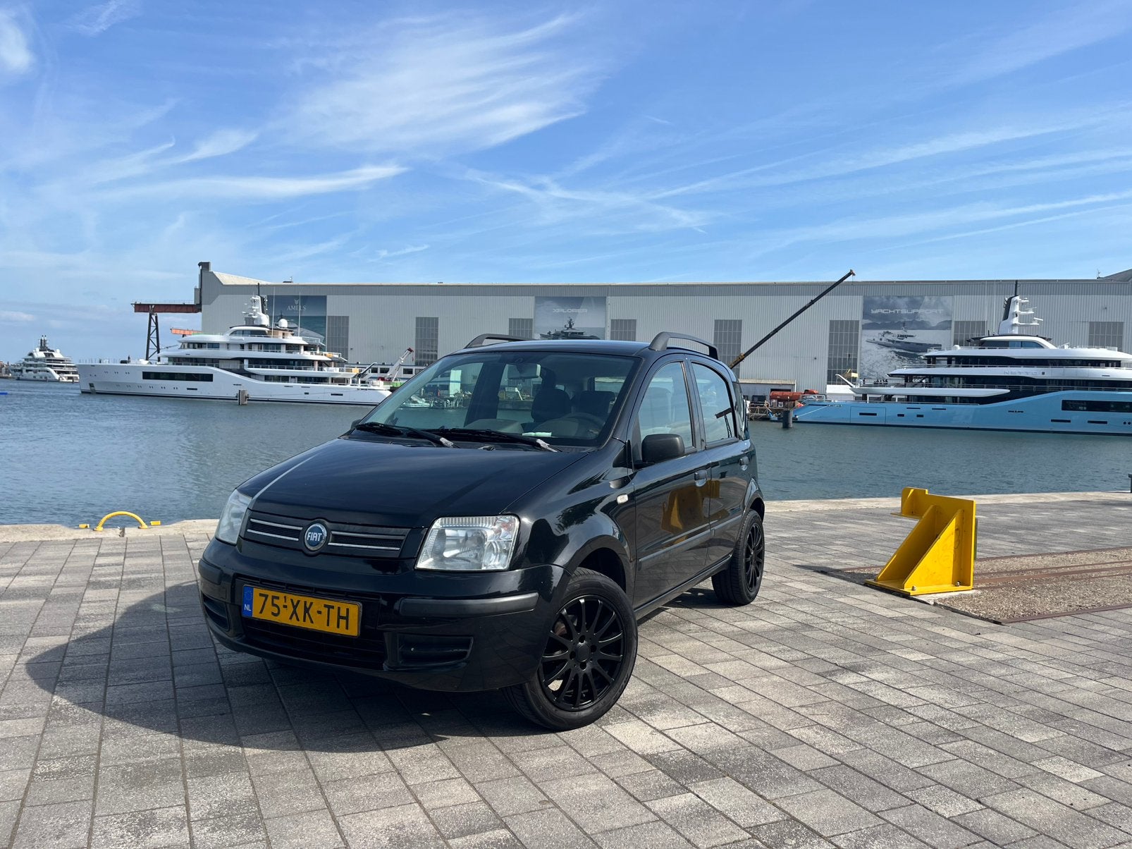 Fiat Panda 1.2 44KW 60PK 2007 Zwart, Voorwielaandrijving, Zwart, Origineel Nederlands, Handgeschakeld
