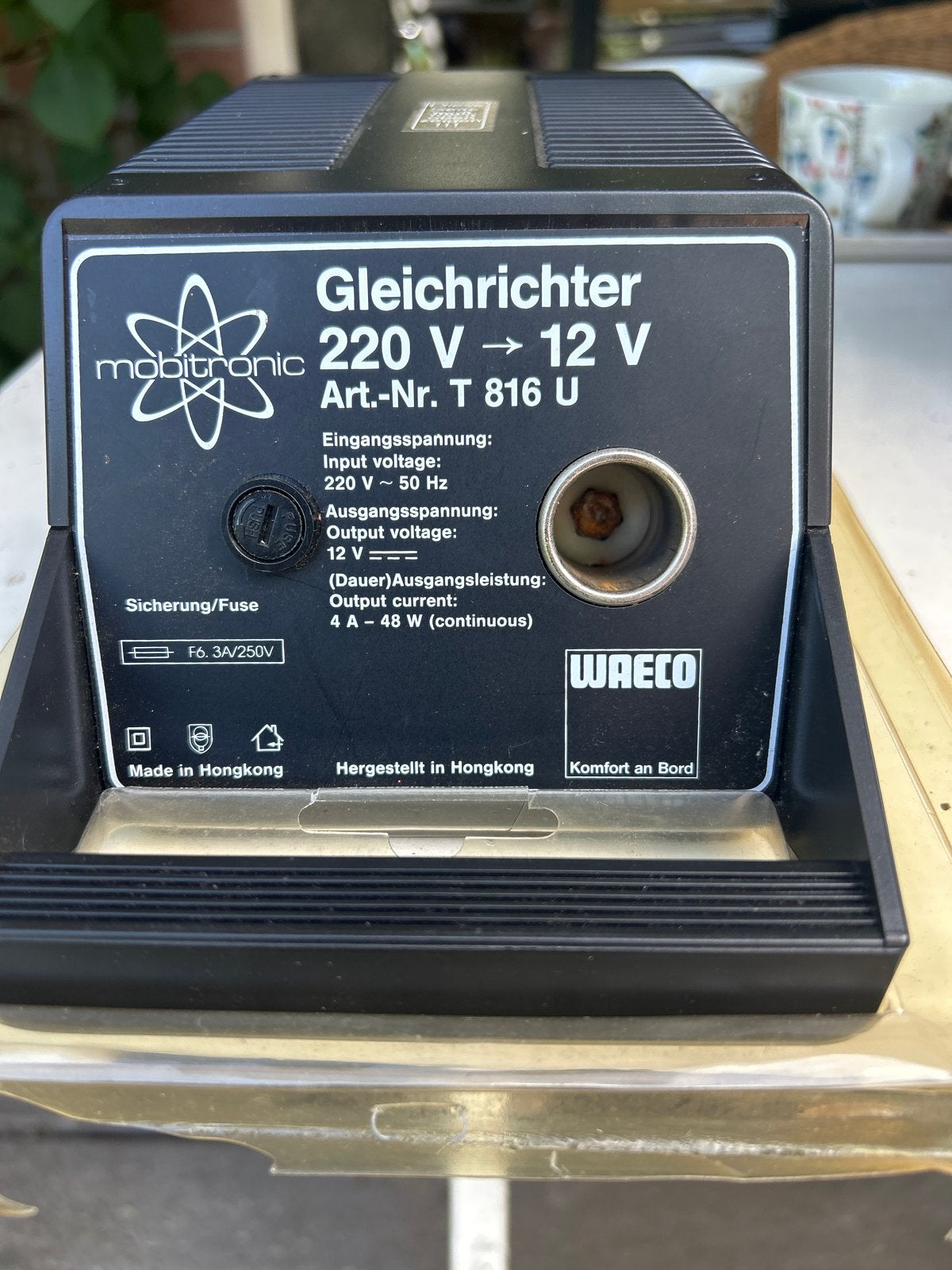 Mobitronic WAECO Gleichrichter 220V naar 12V T 816 U, Ophalen of Verzenden, Gebruikt