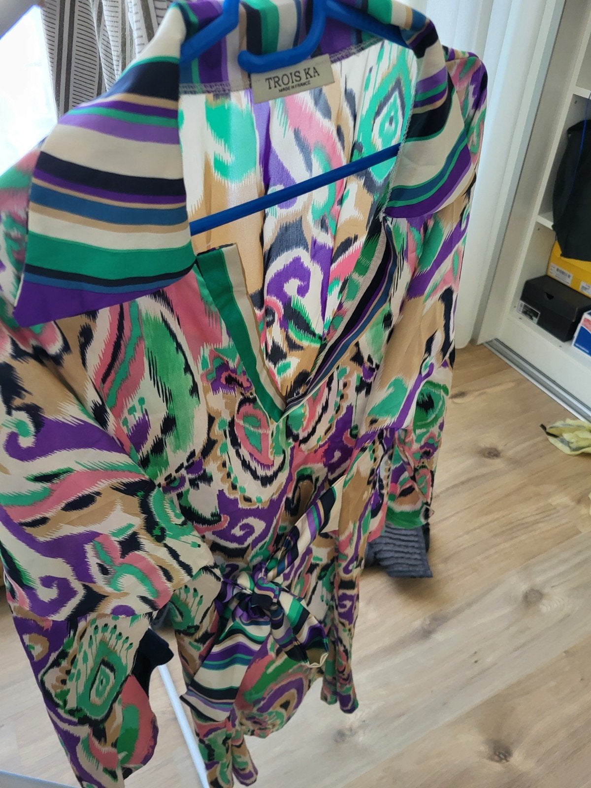 Trois Ka kleurrijke jurk, 100% viscose, maat M, Maat 38/40 (M), Meerkleurig, Nieuw, Ophalen of Verzenden