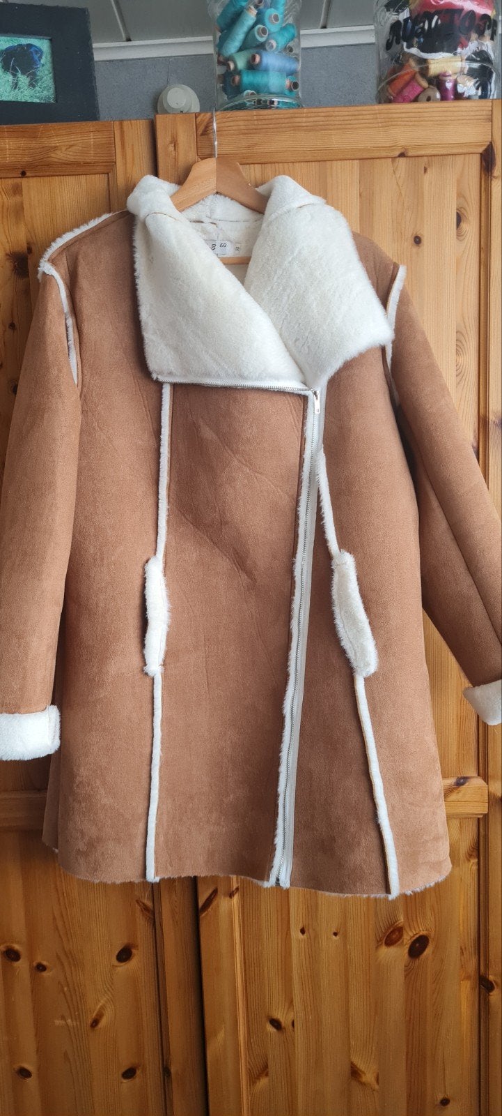 alpaca jas, Bruin, Maat 46/48 (XL) of groter, Nieuw, Ophalen of Verzenden