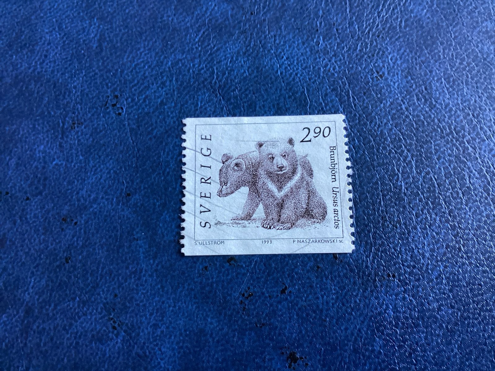 Zweedse postzegel 1993 - Mi.1756-Bruine beer (Brunbjörn), Ophalen of Verzenden, Zweden, Gestempeld