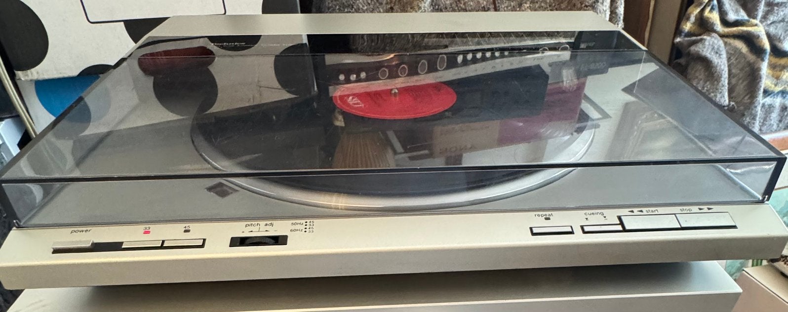 Technics SL-DL1 direct drive draaitafel arm in de kap, Audio, Tv en Foto, ., Ophalen of Verzenden, Zo goed als nieuw, .