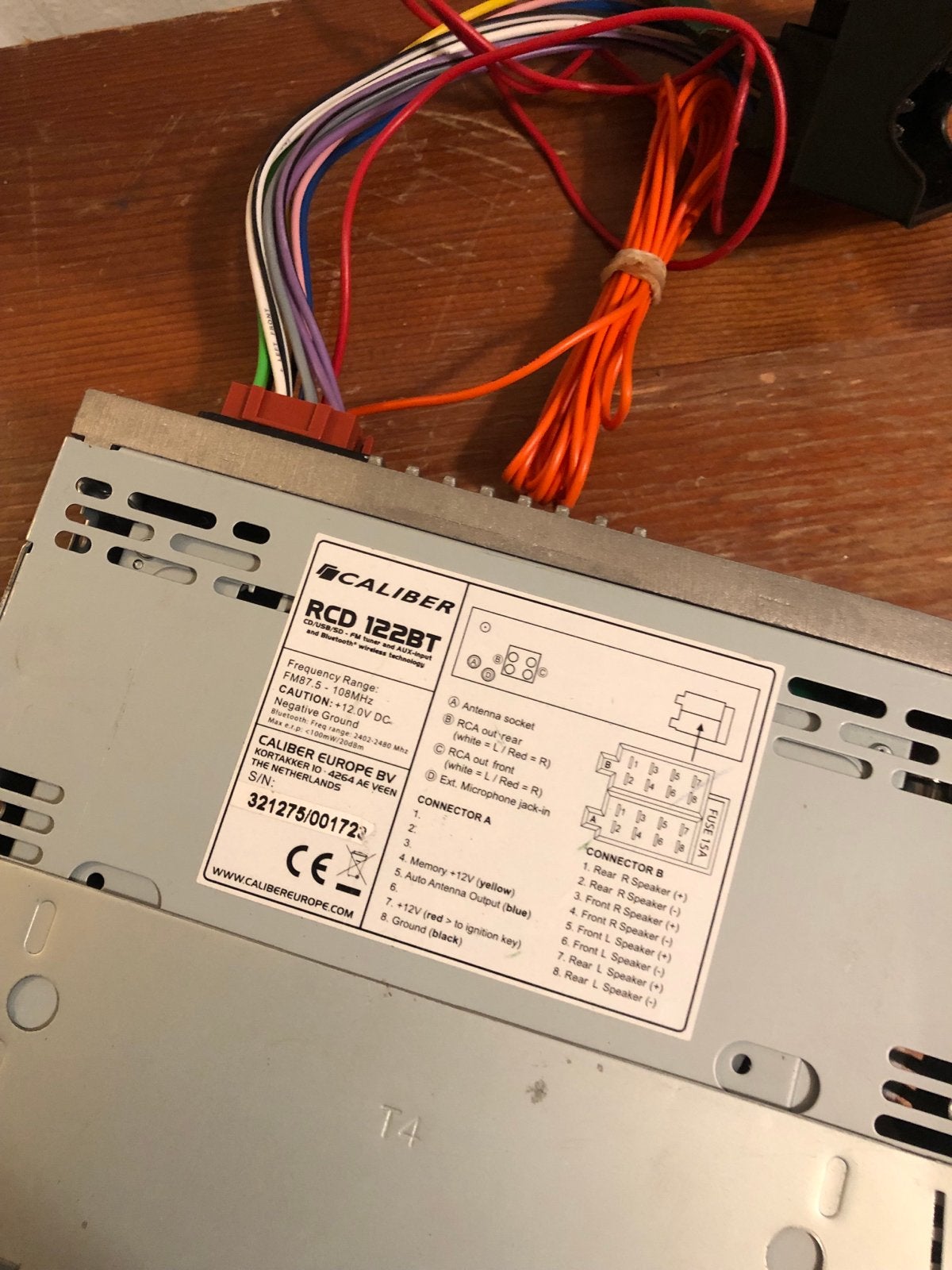 Caliber RCD 1228BT Autoradio met Bluetooth, Ophalen, Gebruikt