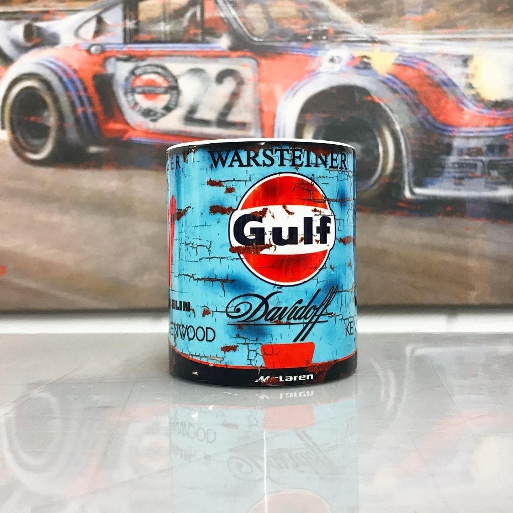 ✅ Gulf McLaren F1 GTR mok Vintage olie Autosport, Ophalen of Verzenden, Nieuw, Auto's