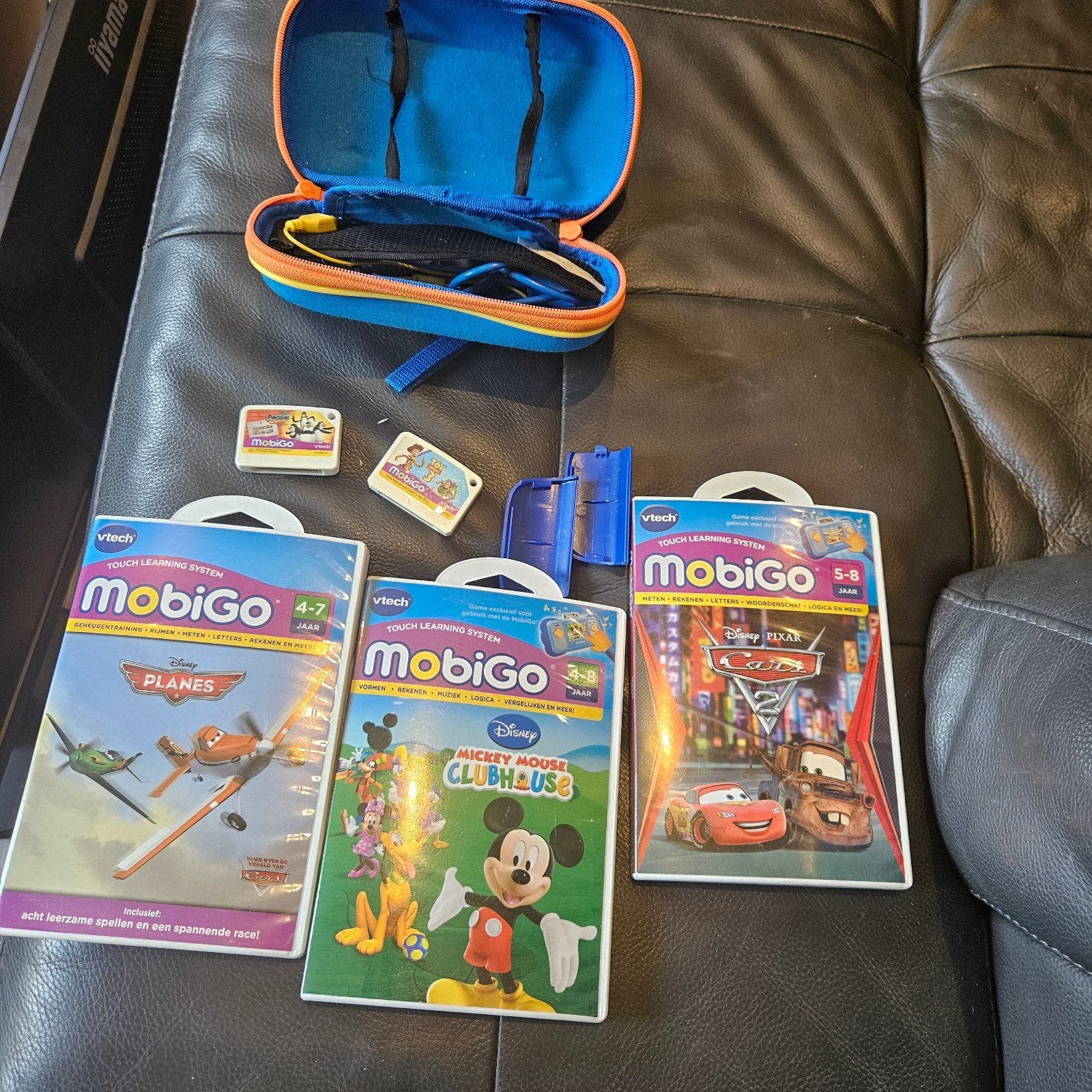 VTech MobiGo Touch Learning System met 5 spellen, Ophalen of Verzenden, Gebruikt, Taal en Lezen