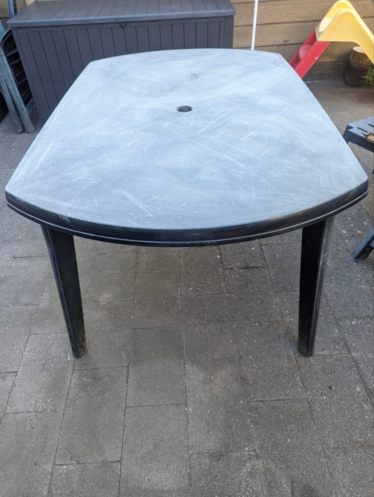 Tuintafel kunststof, Ophalen, Gebruikt, Rechthoekig, Kunststof