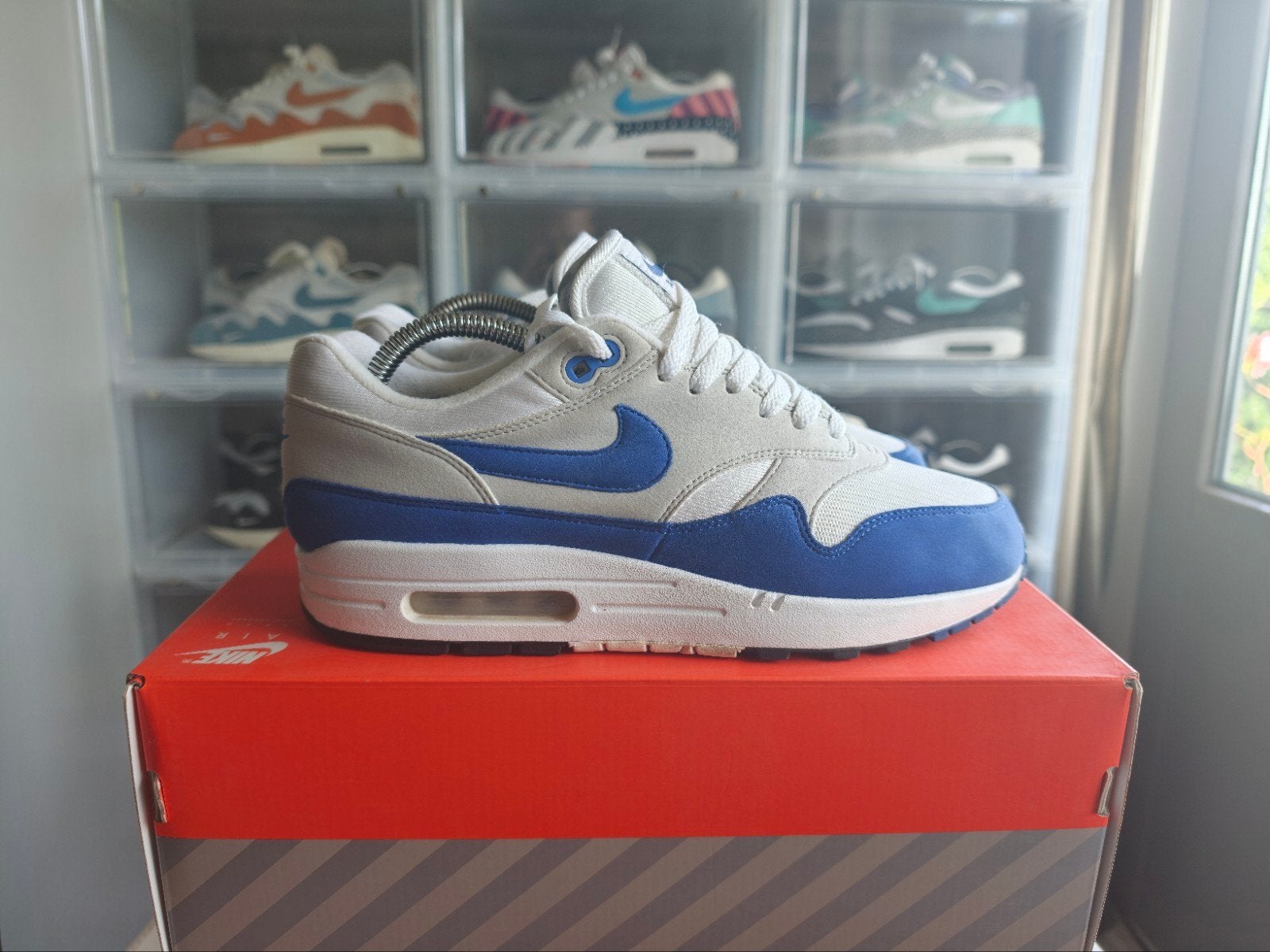 Nike Air Max 1 Anniversary Blue, Blauw, Nike, Ophalen of Verzenden, Sneakers of Gympen