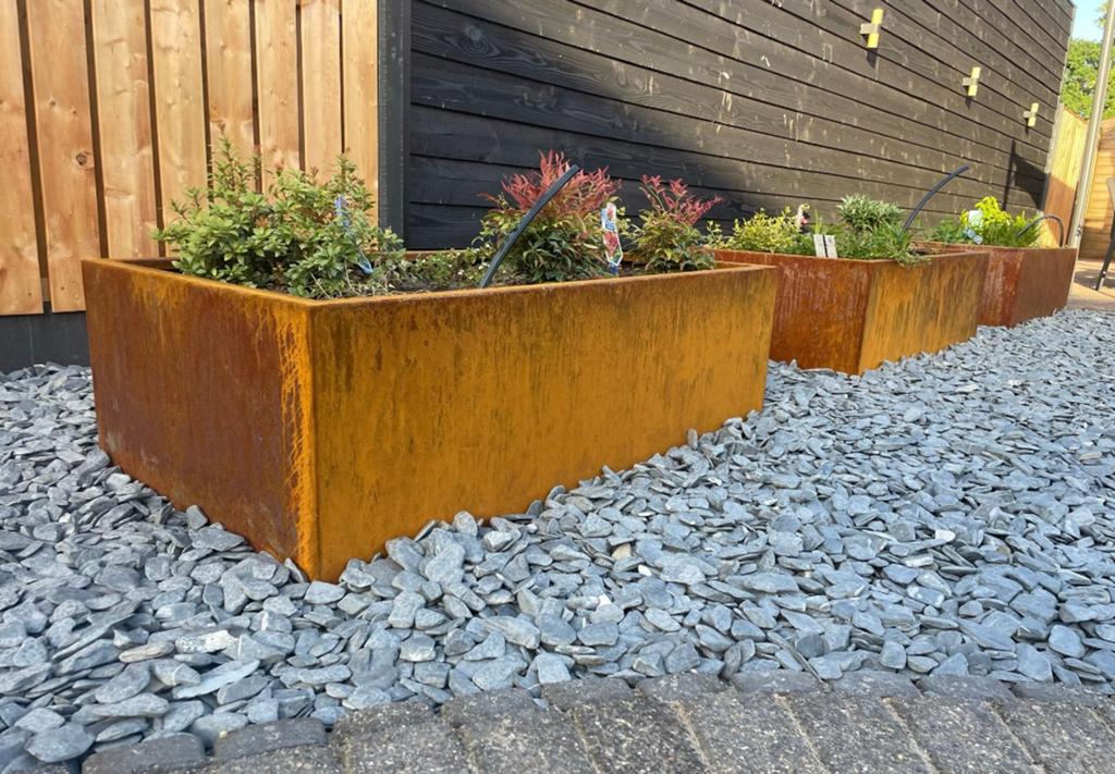 Corten staal planten bakken, Ophalen of Verzenden, Nieuw, Metaal, Tuin