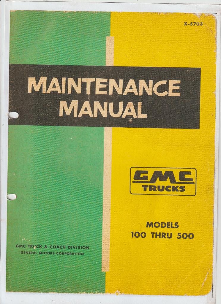 GMC MAINTENANCE MANUAL,S Trucks, Ophalen of Verzenden