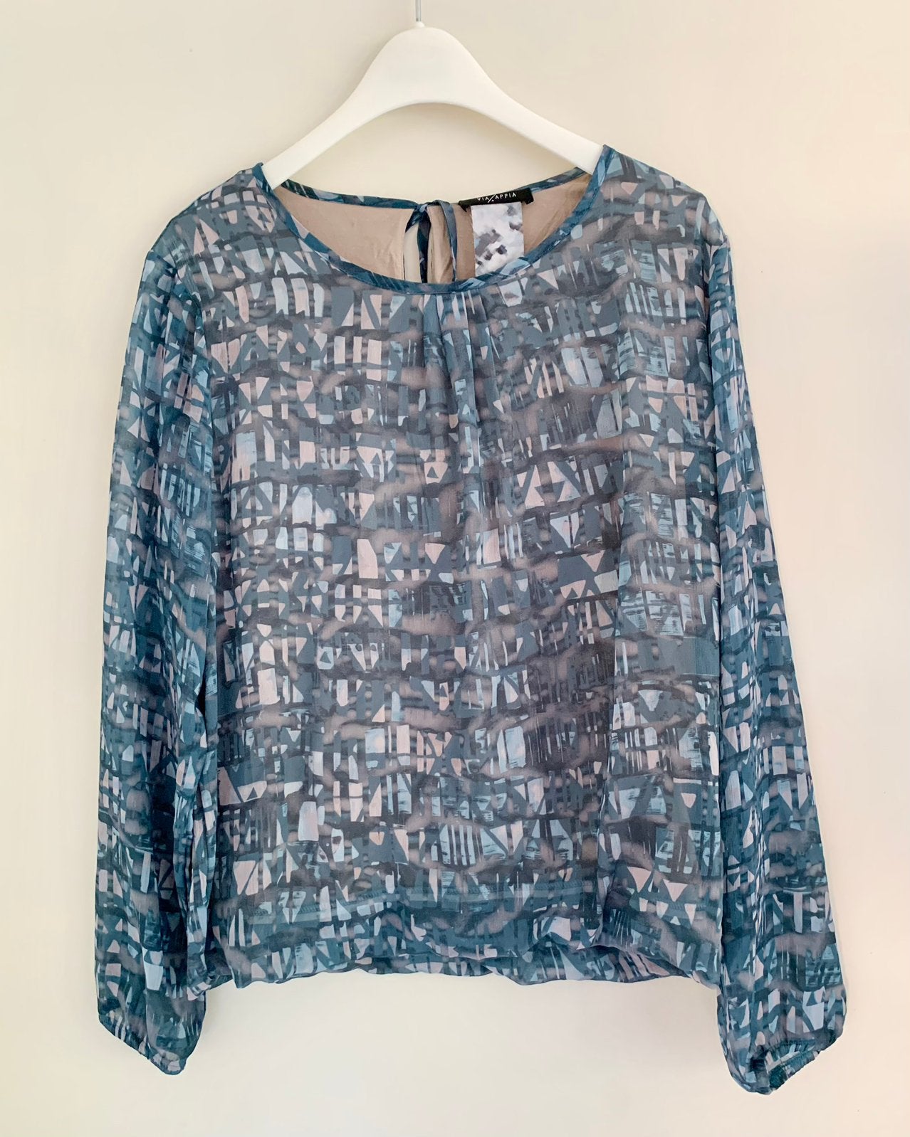Supermooie tuniek, 40, Via Appia, Ophalen of Verzenden, Zo goed als nieuw, Maat 38/40 (M), Blauw