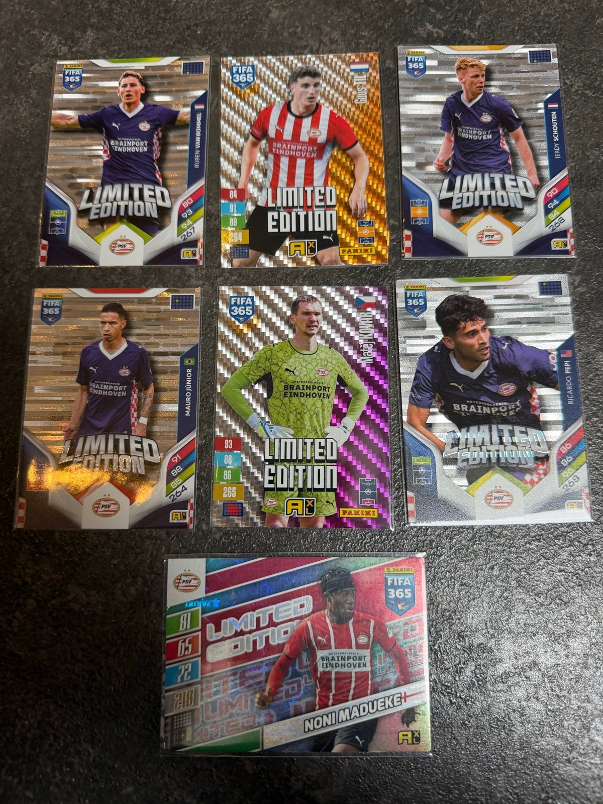 PSV FIFA 365 Panini Limited Edition Kaarten Bundel (7x), Ophalen of Verzenden, Nieuw, PSV, Spelerskaart