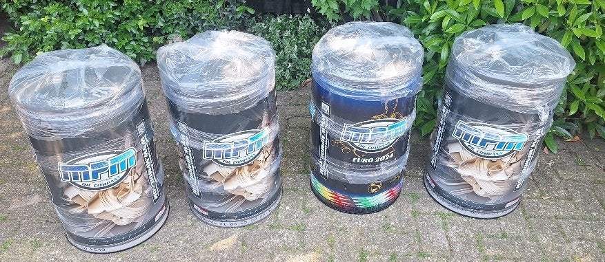 6 stuks olievaten zitkrukken aangeboden, Huis en Inrichting, Ophalen, 5 krukken of meer, 60 tot 90 cm, Nieuw
