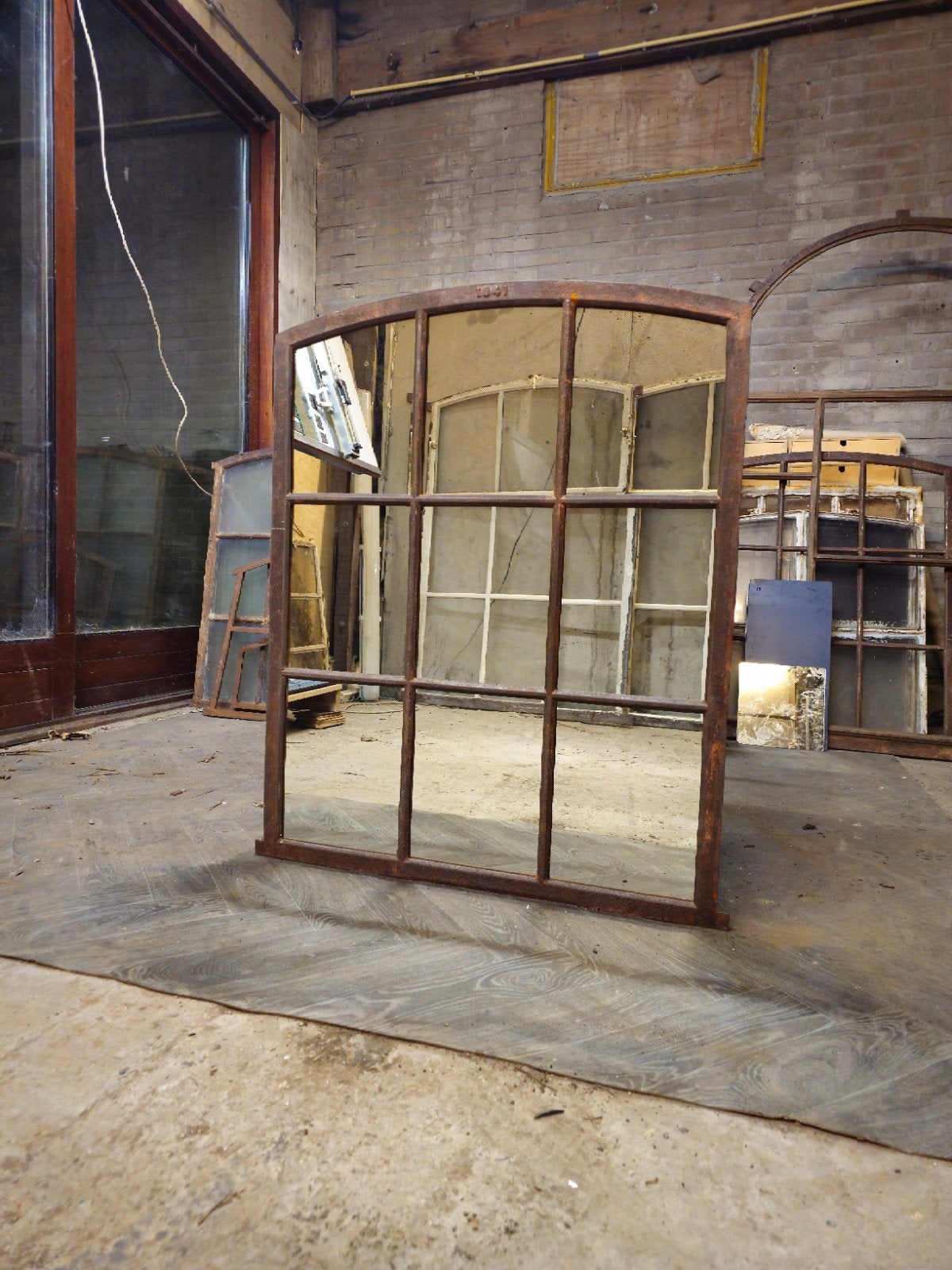 Spiegel 100x80cm | Uniek stalraam | RensCreates, Huis en Inrichting, 100 tot 150 cm, Nieuw, Ophalen of Verzenden, 75 tot 100 cm