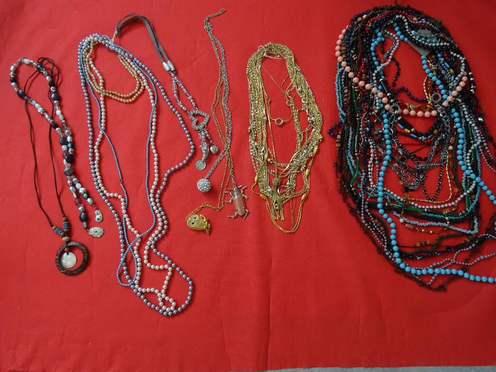 Vintage kettingen kralenkettingen parelkettingen boho, Sieraden, Tassen en Uiterlijk, Kettingen, Ophalen of Verzenden, Zo goed als nieuw