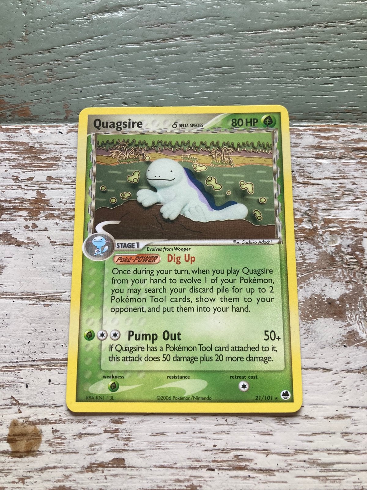 Pokemon kaart Quagsire, Ophalen of Verzenden, Zo goed als nieuw