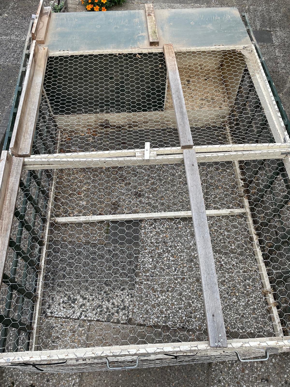 Kippenhok / konijnenhok met ren -  kwartel - cavia, Ophalen, Gebruikt, Kooi