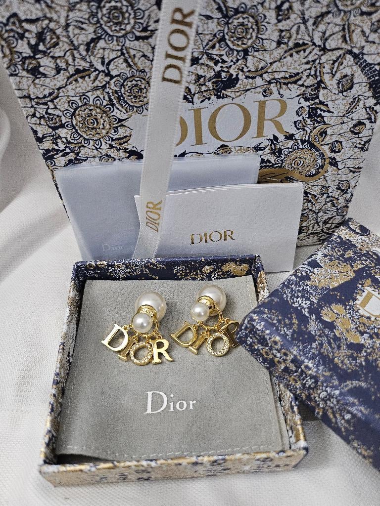Dior oorbellen, Verzenden, Nieuw, Goud, Overige materialen