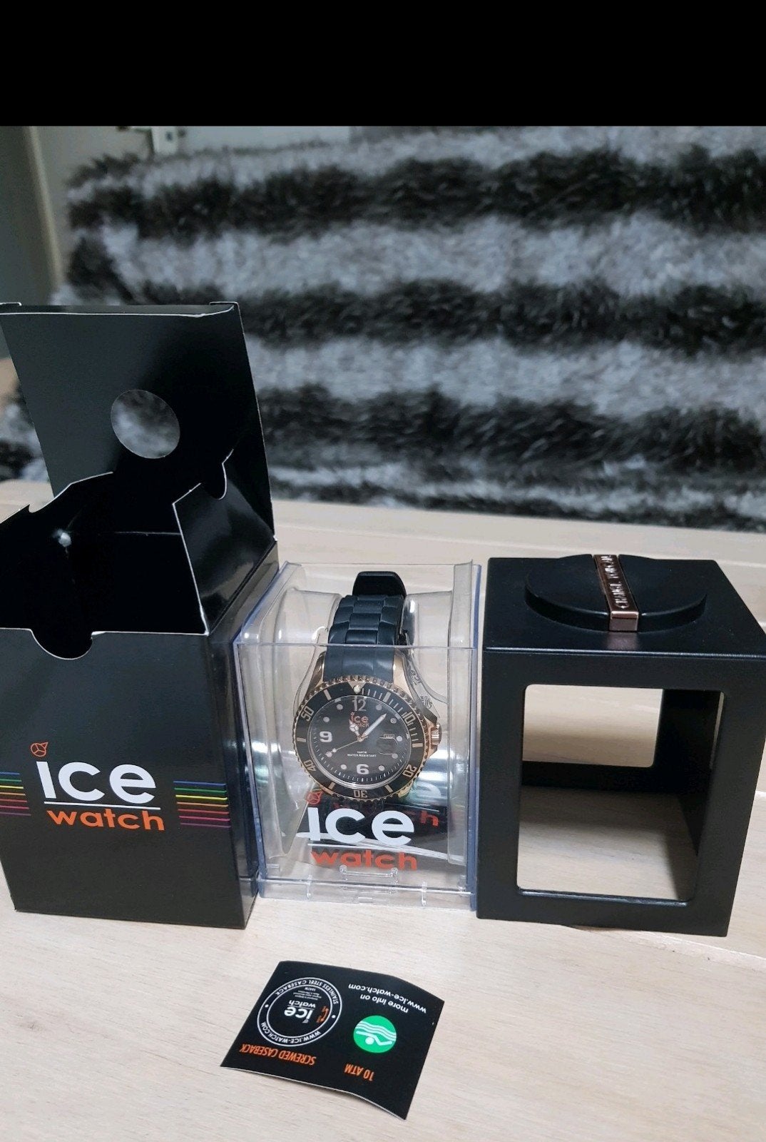 Nieuwe luxe heren horloge, Zwart, Nieuw, Ophalen of Verzenden, Ice