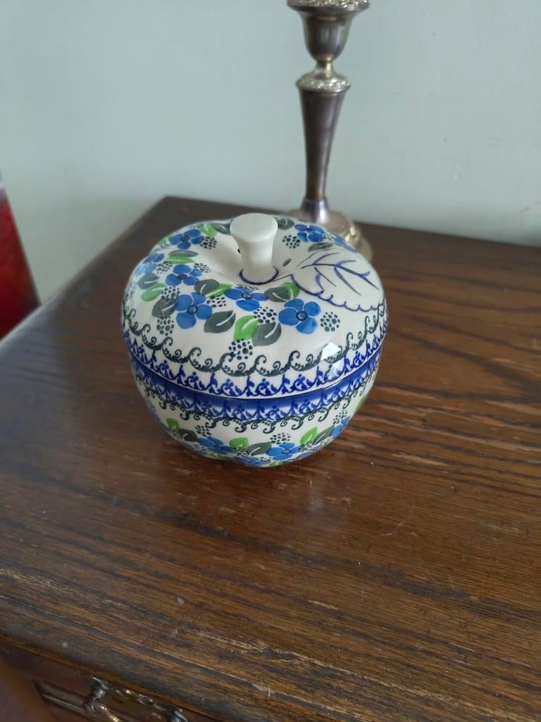 Leuke Pools handgemaakte schaal / kom met deksel, Antiek en Kunst, Antiek | Keramiek en Aardewerk, Ophalen of Verzenden