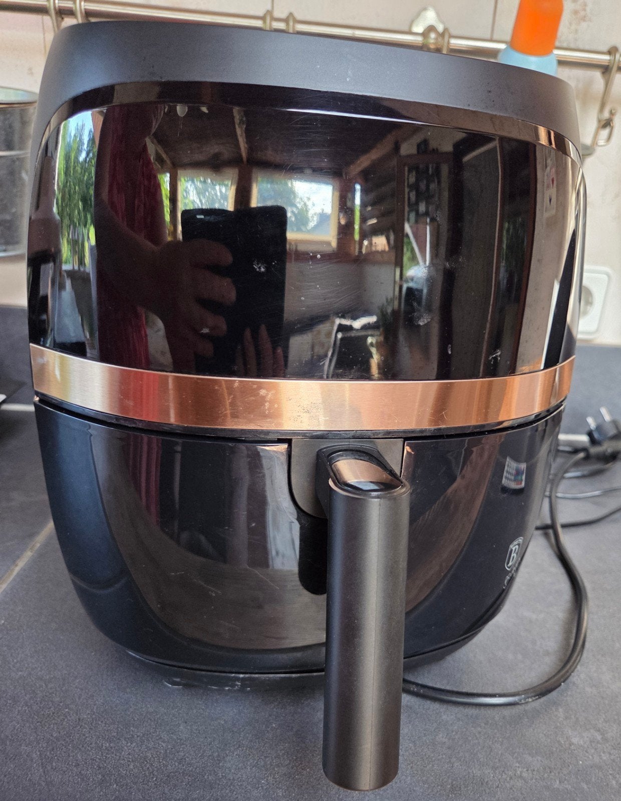 Berlinger Haus Airfryer - Zwart/Koper - Zo goed als nieuw, Ophalen of Verzenden, Zo goed als nieuw, Airfryer, 1000 t/m 1499 gram