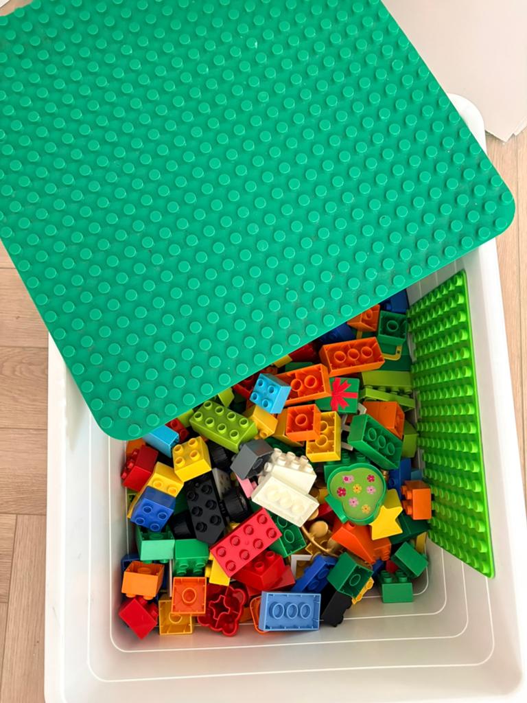 Heel veel lego duplo inclusief grondplaat, Inclusief extra onderdelen, Ophalen of Verzenden, Zo goed als nieuw, Duplo