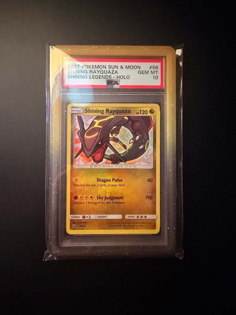 PSA 10 Shining Rayquaza 56/73 Pokémon Shining Legends, Ophalen of Verzenden, Nieuw, Losse kaart, Foil