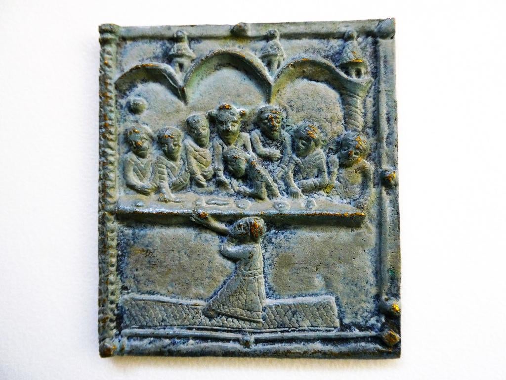 Bronzen San Zeno Verona icoon plaquette Laatste Avondmaal, Ophalen of Verzenden