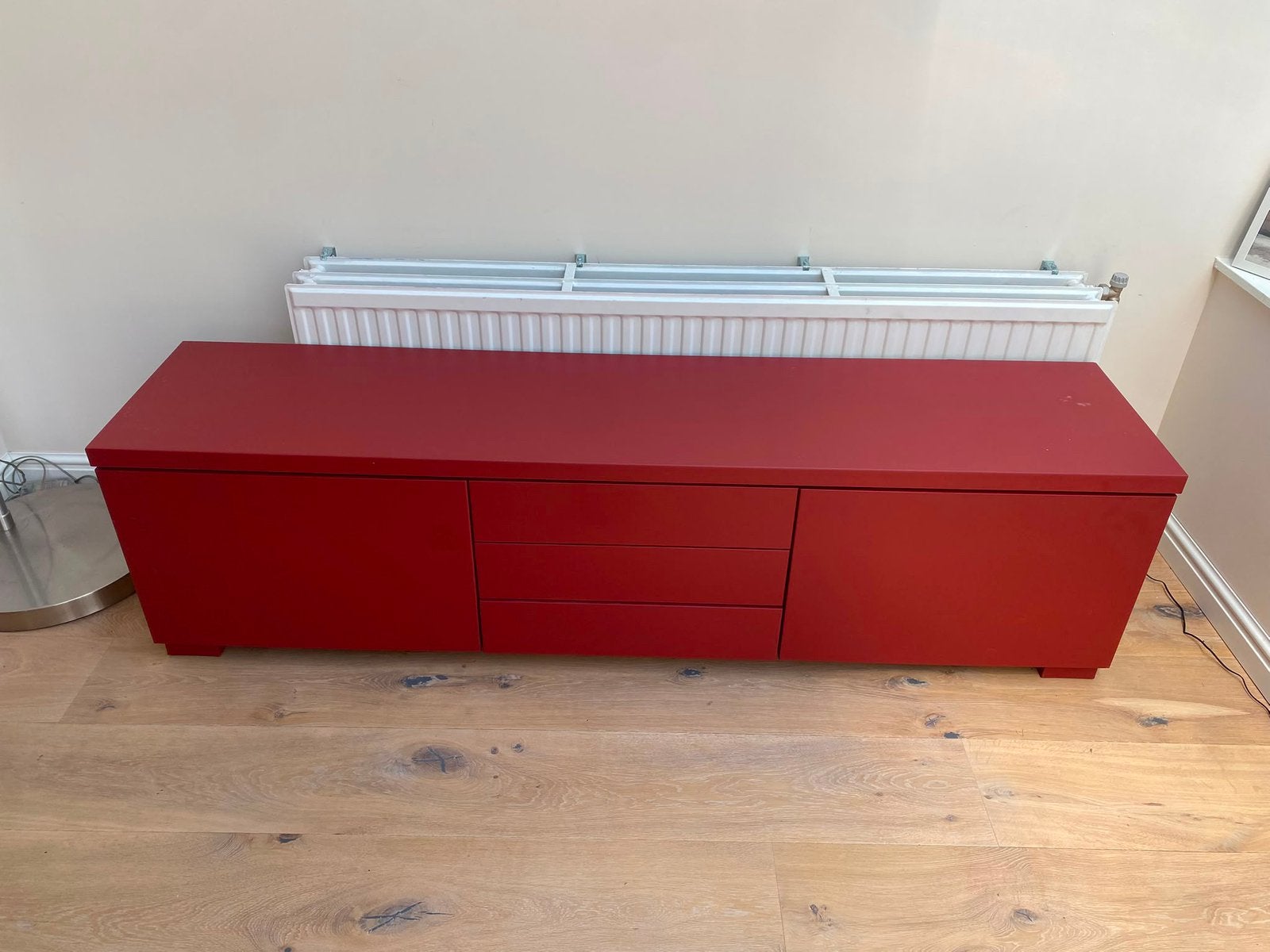 Rood retro tv meubel, Huis en Inrichting, Kasten | Televisiemeubels, Ophalen, Zo goed als nieuw