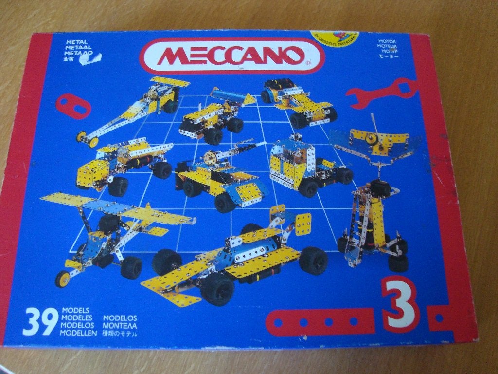 Meccano 3 met boekjes, Ophalen of Verzenden, Zo goed als nieuw, Bouwen