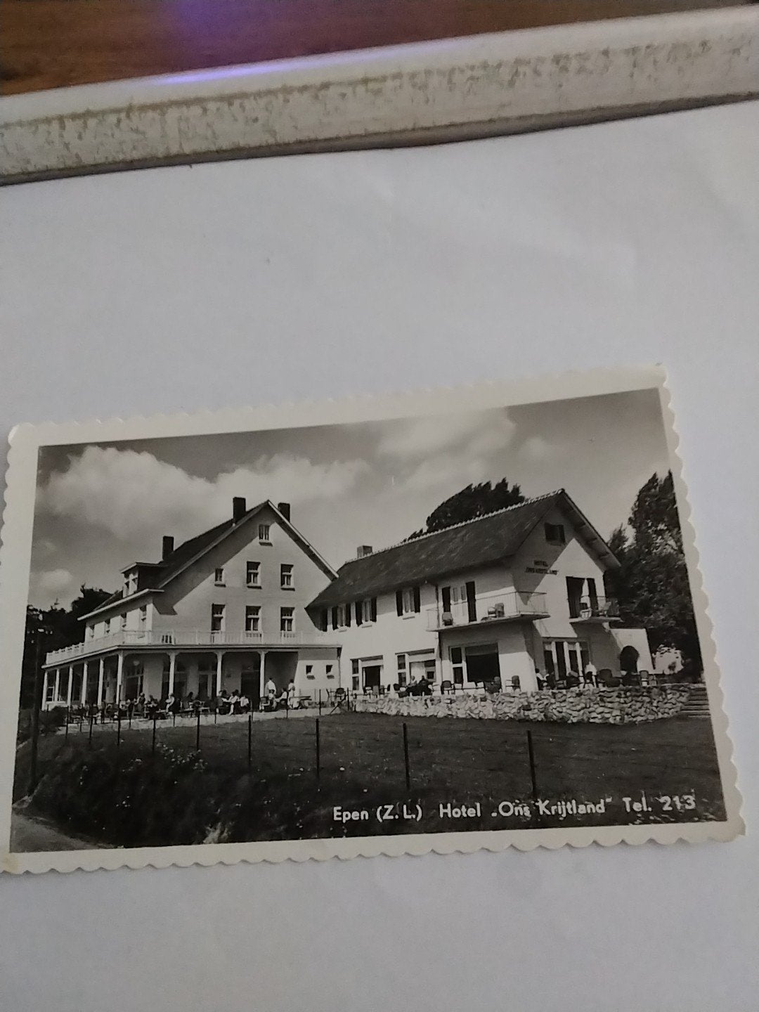 Oude ansichtkaart Epen (Z.L.) Hotel 'Ons Krijtland' 1959, Ophalen of Verzenden, 1940 tot 1960, Gelopen, Limburg