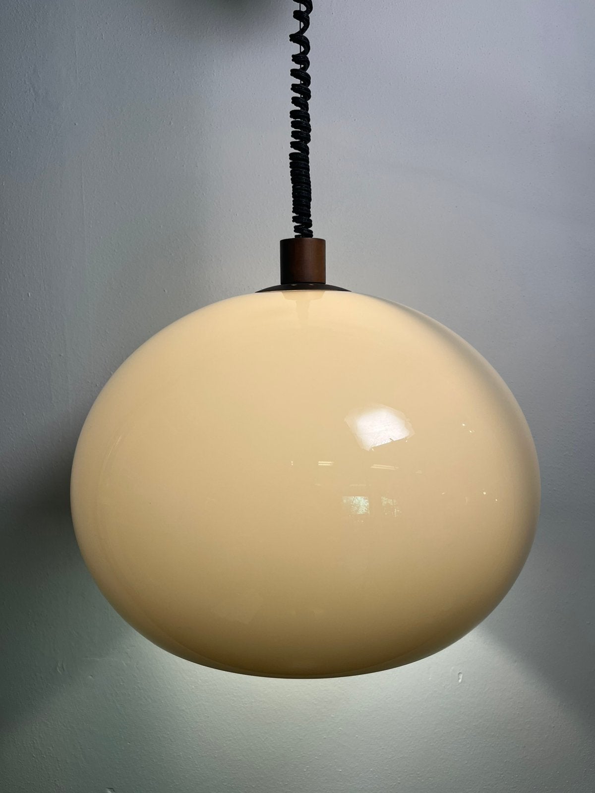 Vintage Dijkstra mushroom hanglamp jaren 70, Ophalen, Gebruikt, Kunststof