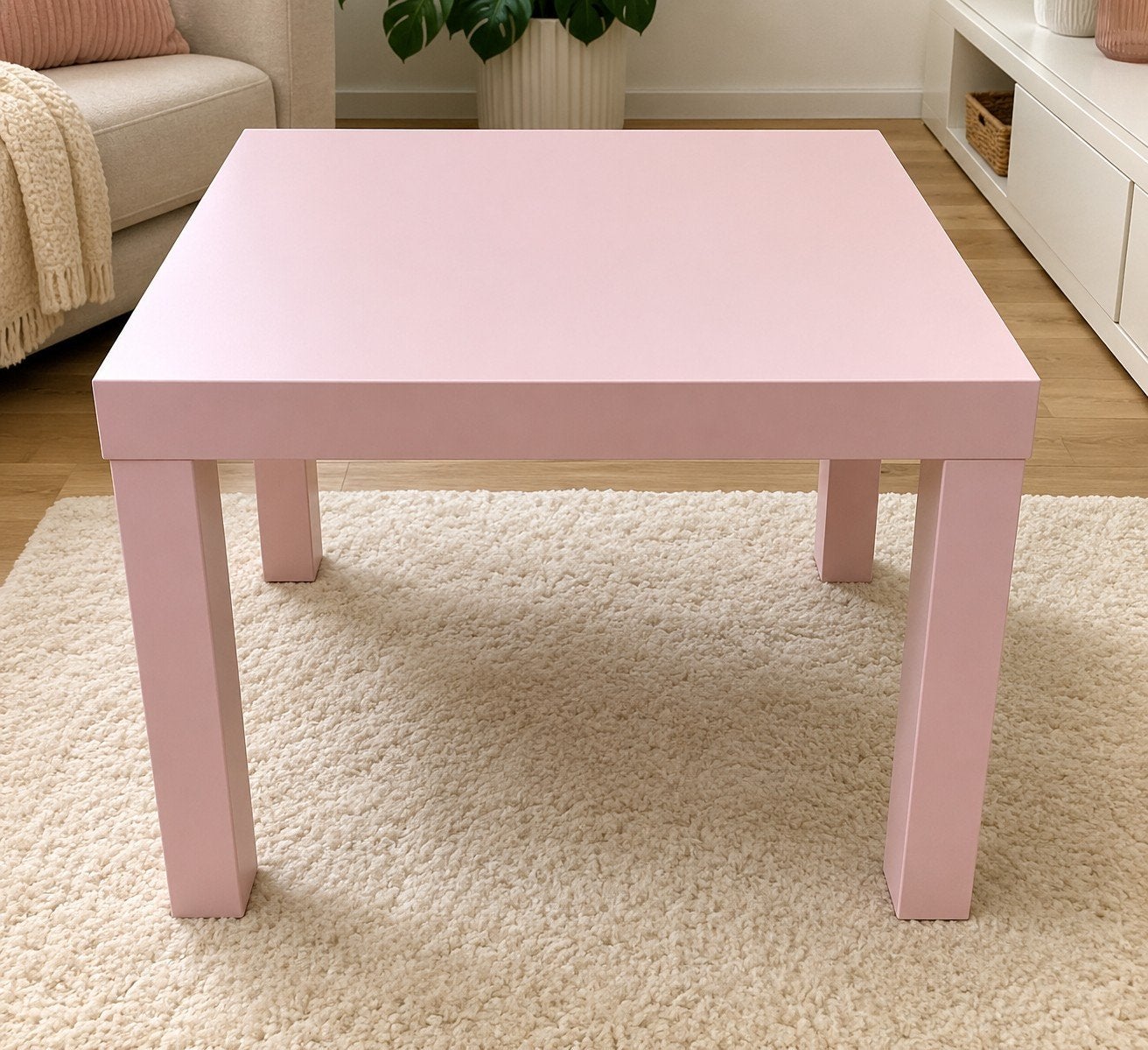 Lack tafeltje roze, Huis en Inrichting, Tafels | Salontafels, 50 tot 100 cm, Zo goed als nieuw, Minder dan 50 cm, 50 tot 100 cm