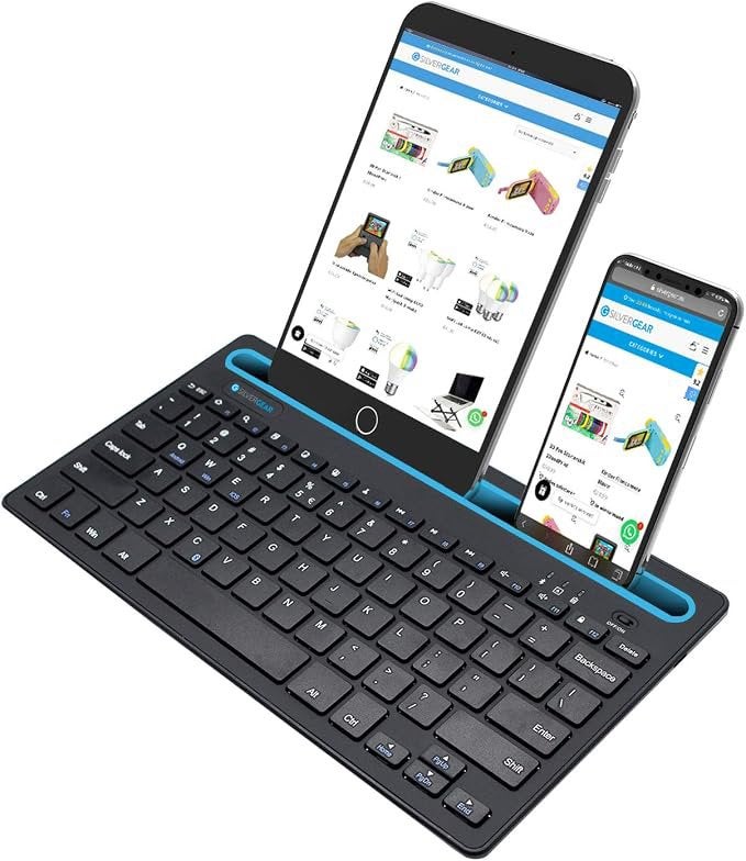 SilverGear Bluetooth Toetsenbord 1082 met Tablethouder, Draadloze ontvanger, Ophalen of Verzenden, Zo goed als nieuw, Draadloos