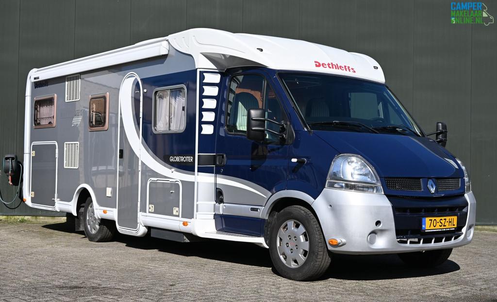 Dethleffs Globetrotter Esprit RT Luifel}Airco||Fietsdrager, Caravans en Kamperen, Campers, Standaard zit, Ringverwarming, 7 tot 8 meter